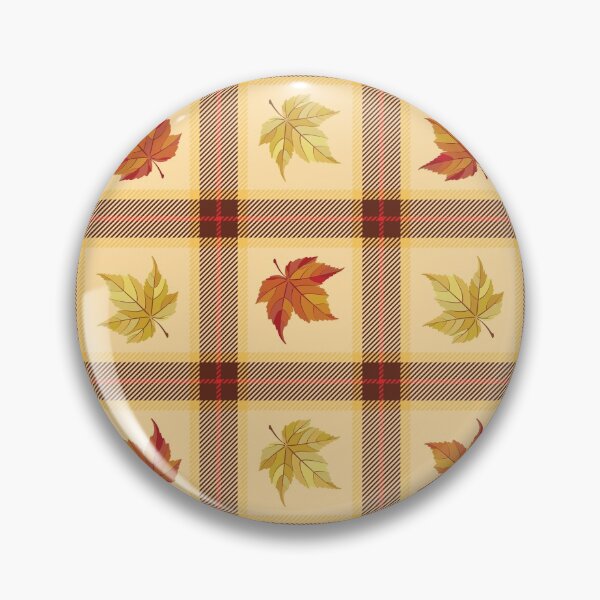Item preview, Autumn Plaid Fall Leaves Pattern designed and sold by dass-art.