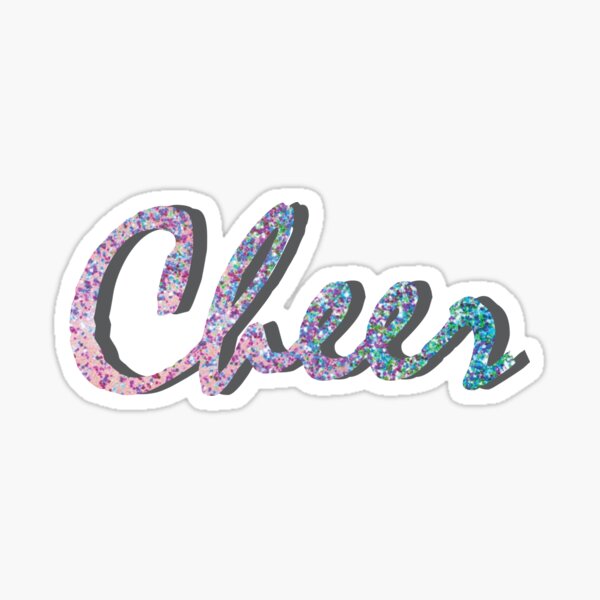 Glitter Cheer Sticker