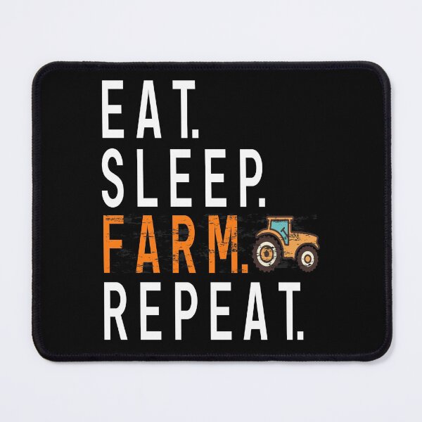 Item preview, eat sleep farm repeat designed and sold by Polla-Shirt.