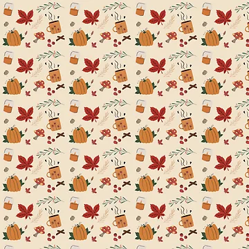 Artwork thumbnail, Fall Pattern by Basic  Beach
