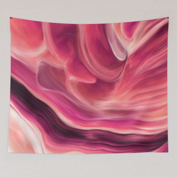Item preview, Red Agate Oil Painting abstract designed and sold by k9printart.