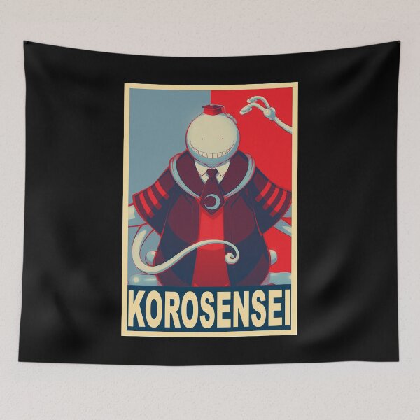 Item preview, Koro sensei blue and red poster designed and sold by KeenerJohnEd.