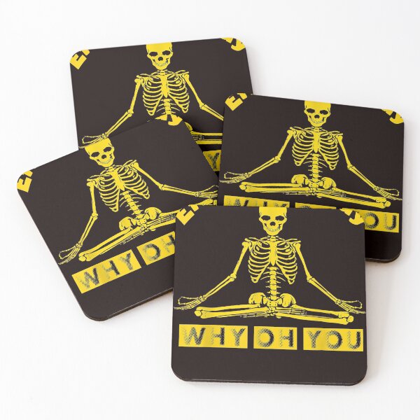Item preview, Skeleton Eff You See Kay Why Oh You Yoga Vintage Sunset designed and sold by DonetTrent.