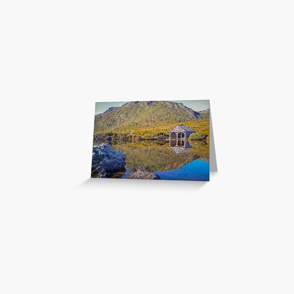 Boatshed Reflections Greeting Card
