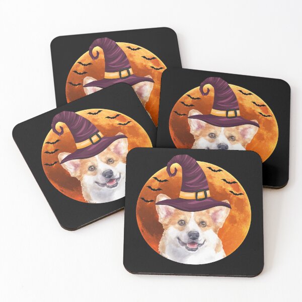 Item preview, Cute corgi dog with witch hat designed and sold by alaechamlal.