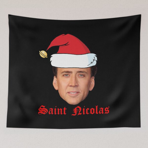 Item preview, Nicolas Cage Stage Name Actor Filmmaker Coppola Received Many Awards Saint  Christmas Card Cute Fans designed and sold by NicolasCageHine.