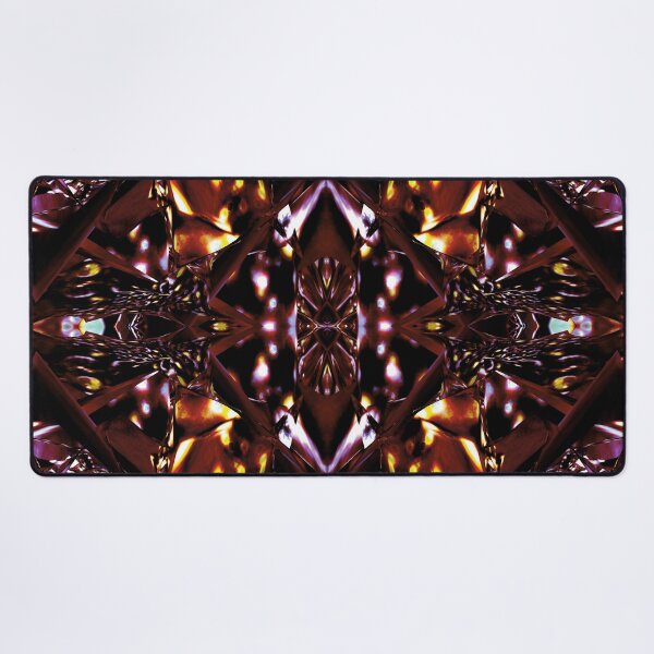 Violet Geometric Shapes Desk Mat