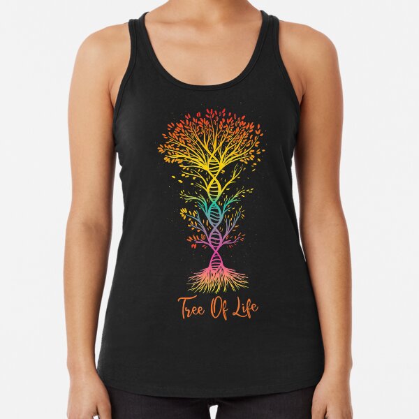 Dna Tree Of Life Genetics Spiritual Family Tree Roots Racerback Tank Top