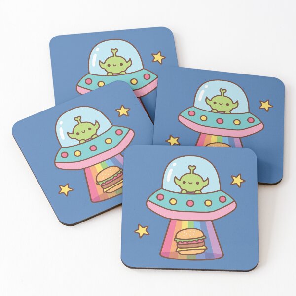 Item preview, Funny Alien Abducts Burger Doodle designed and sold by rustydoodle.