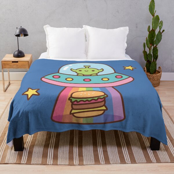 Item preview, Funny Alien Abducts Burger Doodle designed and sold by rustydoodle.