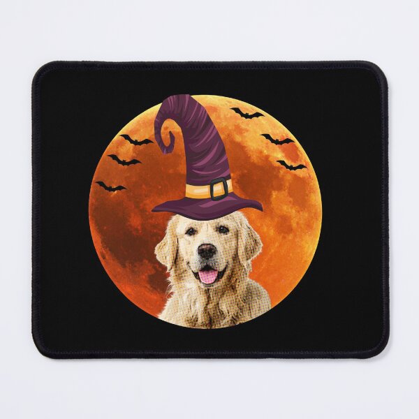 Item preview, Cute golden retriever dog with witch hat designed and sold by alaechamlal.