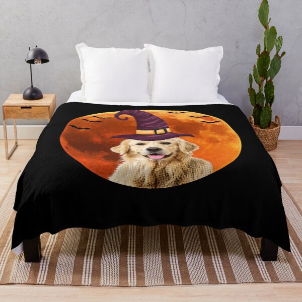 Item preview, Cute golden retriever dog with witch hat designed and sold by alaechamlal.