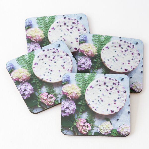 Item preview, Photo artwork: Colorful hydrangea, Painted background, Blueberry Cheesecake designed and sold by GrayCatGraphics.
