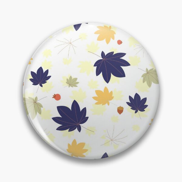 Item preview, Welcome Autumn Mapple Leaves And Acorn Pattern In Blue Yellow Grey designed and sold by risingrocket.
