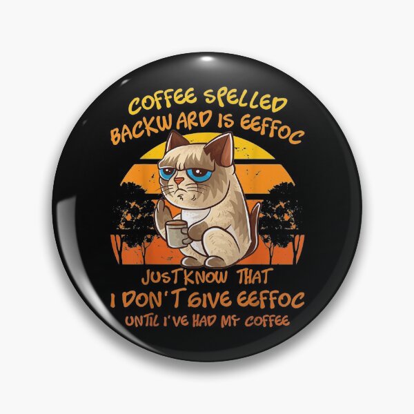 Item preview,  Coffee Spelled Backwards Eeffoc Cat Kitten designed and sold by lindafrances.