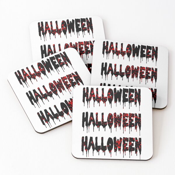 Item preview,  Halloween word with red blood drops on the white background  designed and sold by IraNiva.