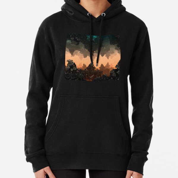 Fractal cave with stalactites and stalagmites., Pullover Hoodie
