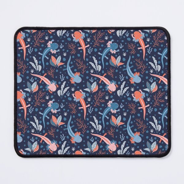 Item preview, Axolotl and Sea Weed Elements Pattern, Axolotl Pattern, Axolotl, Pattern designed and sold by graphic-genie.