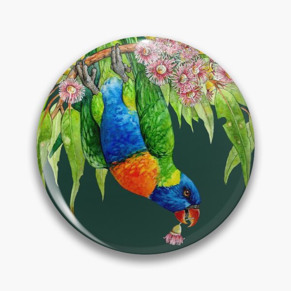 Item preview, Rainbow Lorikeets Native Wreath designed and sold by Pip Tacla.
