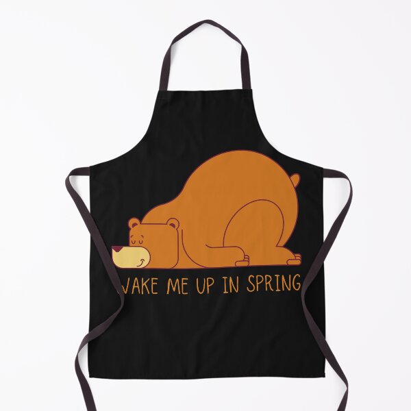 Item preview, Wake Me Up In Spring. Funny, cartoon bear, fast asleep, sleeping. designed and sold by JellyBeenzz.