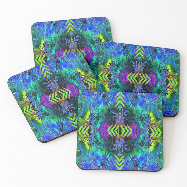 Item preview,  Leaves Fantasy Psychedelic Abstract Pattern, 3, Graphic Psychedelic Abstract Art, Inspired by Nature-floral abstract art, Graphic Psychedelic Abstract Art, Inspired by Nature-floral abstract art designed and sold by Adri Barnard.