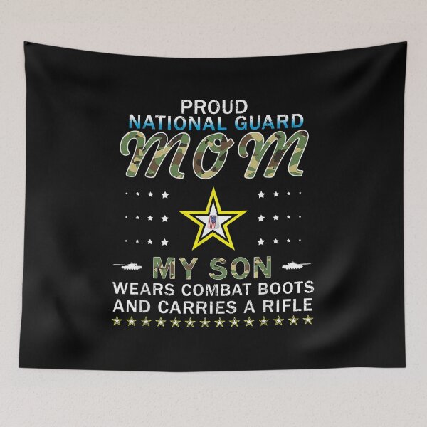 Item preview,  Son Wears Combat Boots Proud National Guard Mom designed and sold by lindafrances.