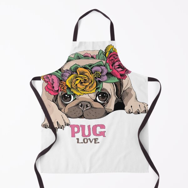 Item preview, Pug Love Flowers Floral Dogs designed and sold by lucilleashah21.