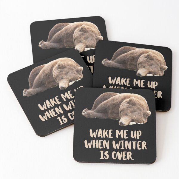Item preview, Wake Me Up When Winter Is Over. Bear Sleeping. Text designed and sold by JellyBeenzz.