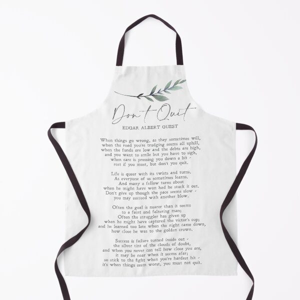 Item preview, Don't Quit | Edgar Albert Guest | Poem | Motivation | Inspiration | Wall Art | Minimalist | Quote | Physical Print designed and sold by SmashingInkster.