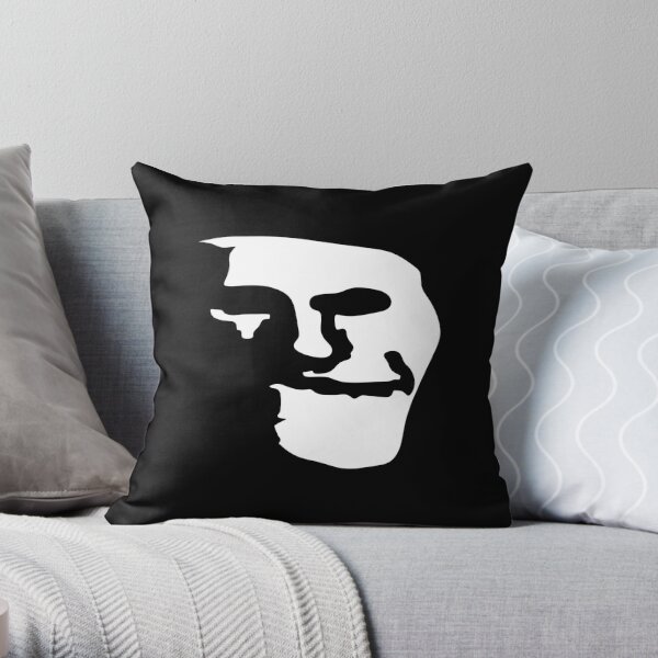 Humor Pillow Sham Cartoon Style Troll Face Guy for Annoying