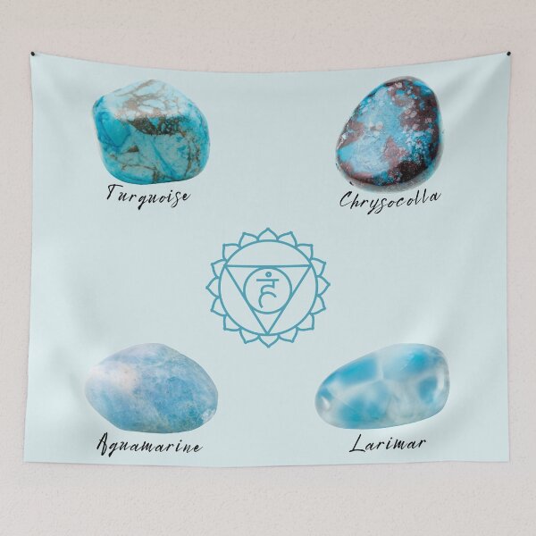 Item preview, Throat Chakra Crystals designed and sold by mooneko.