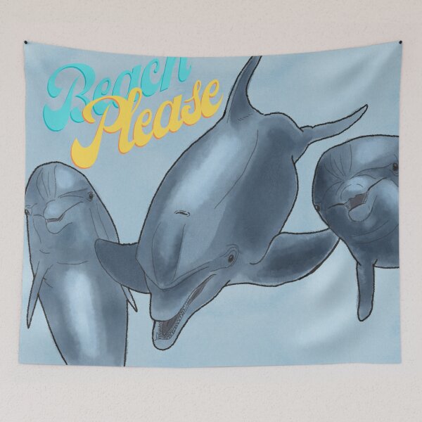 Item preview, Dolphin Beach Pool Party - Dolphin Squad - Bottlenose Dolphins designed and sold by BunnyBizarre.