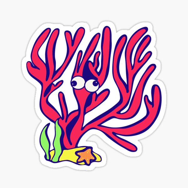 Goofy Coral Sticker