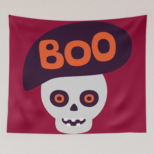 Item preview, Boo Halloween Skeleton Face Scary Spooky Halloween Chracter With Hat designed and sold by risingrocket.