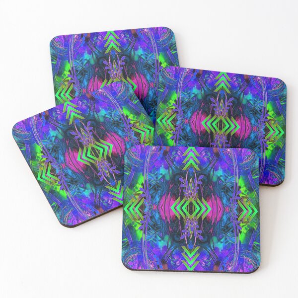 Item preview,  Leaves Fantasy Psychedelic Abstract Pattern, 5, Graphic Psychedelic Abstract Art, Inspired by Nature-floral abstract art, Graphic Psychedelic Abstract Art, Inspired by Nature-floral abstract art designed and sold by Adri Barnard.