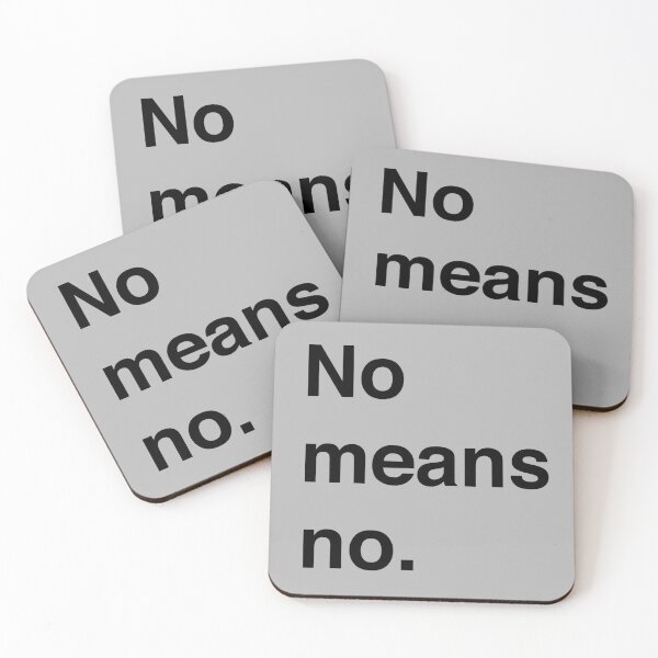 Item preview, No means no. Black designed and sold by BeRudeShop.