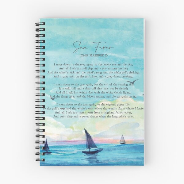 Item preview, Sea Fever | John Masefield | Poem | Sailing | Ocean | Nature | Inspiration | Wall Art | Minimalist | Quote | Physical Print designed and sold by SmashingInkster.