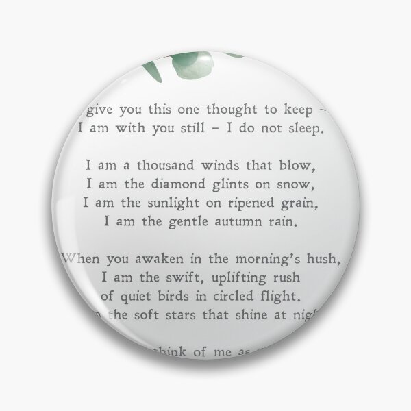 Item preview, I Give You This One Thought to Keep | Native American Prayer | Poem | Mourning | Wall Art | Minimalist | Quote | Physical Print designed and sold by SmashingInkster.