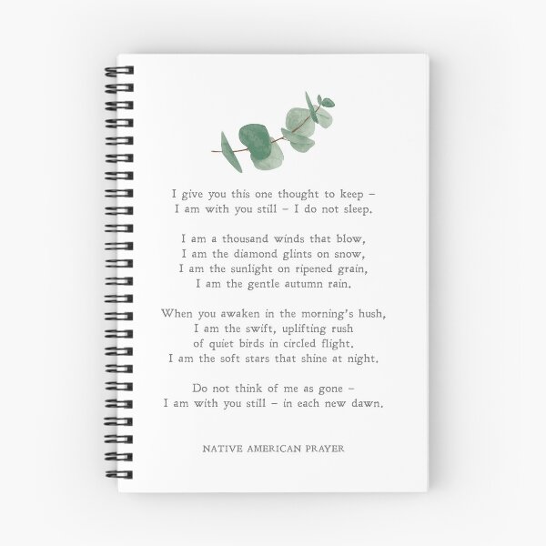 Item preview, I Give You This One Thought to Keep | Native American Prayer | Poem | Mourning | Wall Art | Minimalist | Quote | Physical Print designed and sold by SmashingInkster.
