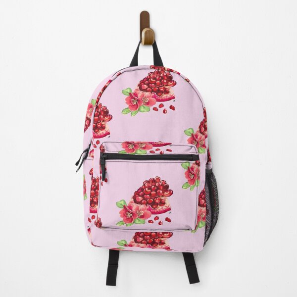 Item preview, Pomegranate piece, flowers and pomegranate seeds illustration designed and sold by Alexandra Kueny.