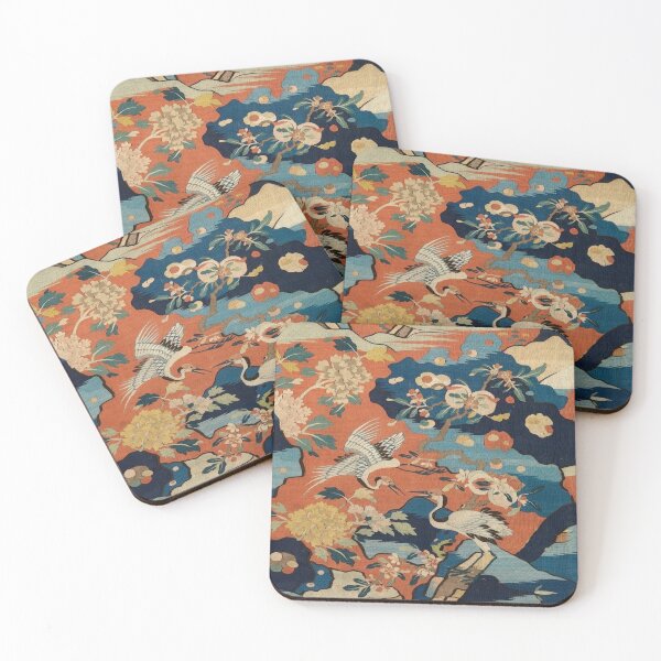 Item preview, Japanese Cranes and Blossoming Trees designed and sold by VilaPropuh.