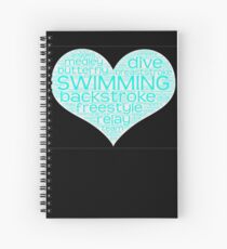 I Love Swim Spiral Notebook
