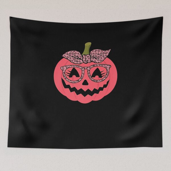 Item preview, Cute Pumpkin Leopard Glasses and Bandana Halloween Costume Premium T-Shirt designed and sold by spolayastore.