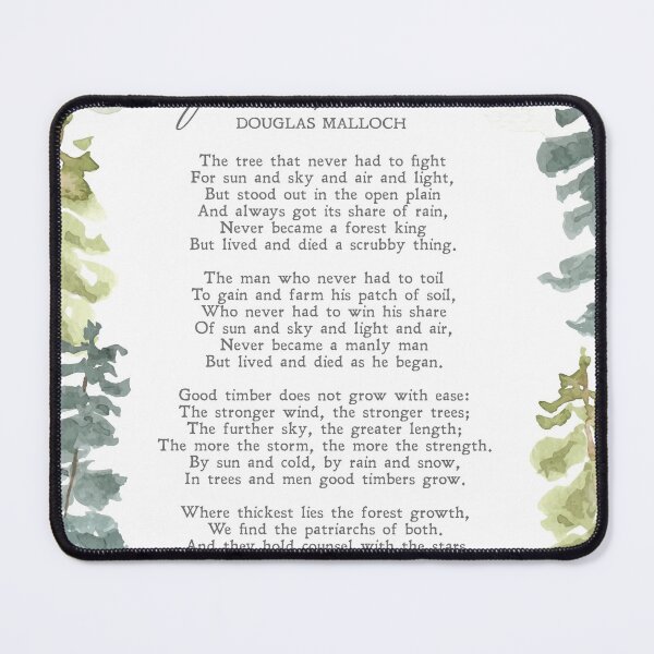 Item preview, Good Timber | Douglas Malloch | Poem | Watercolor | Mormon | LDS | Illustrated | Inspiration | Wall Art | Physical Print designed and sold by SmashingInkster.