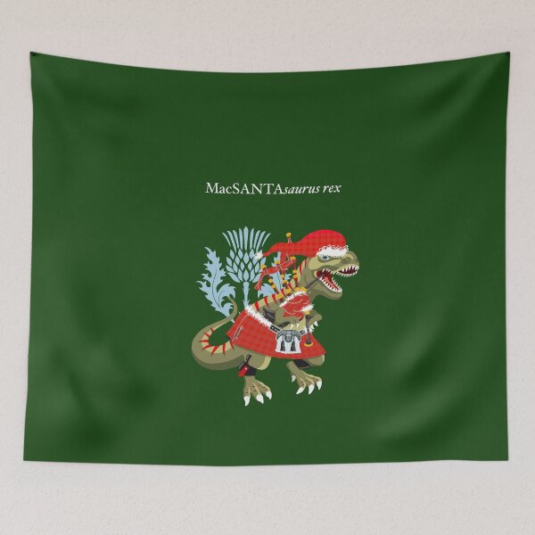 Item preview, Clanosaurus Rex MacSANTAsaurus rex Santa Christmas Plaid Family Tartan designed and sold by Lisa Rotenberg.