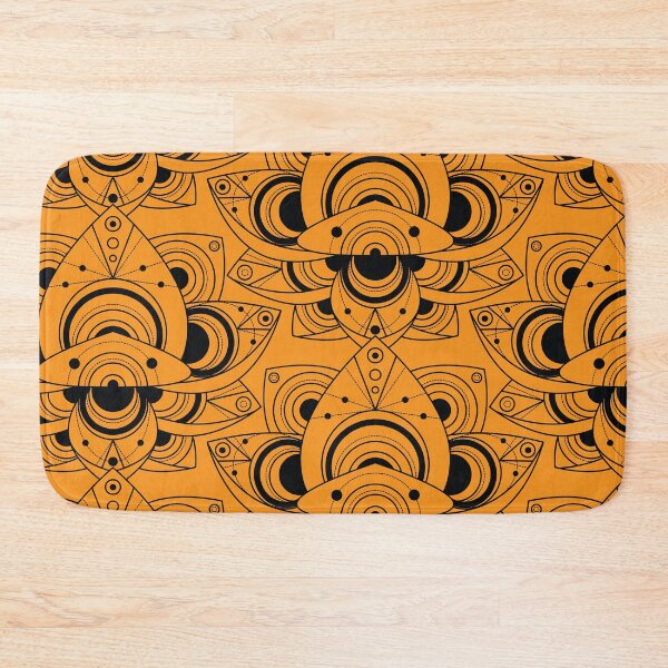 Item preview, Flower Art Orange Background Pattern  designed and sold by dewi5.