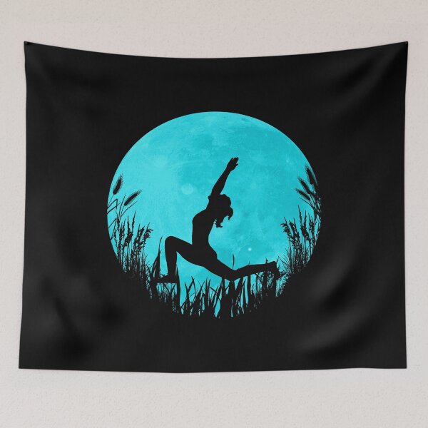 Item preview, Yoga Moon Posture - Turquoise designed and sold by maryedenoa.
