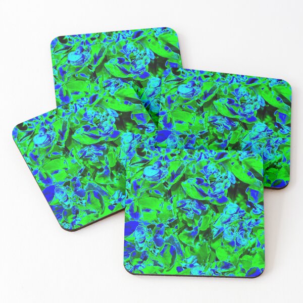 Item preview, The blue and green abstractly patterned floral motives  designed and sold by IraNiva.