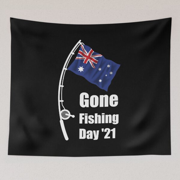Item preview, Fishing - Australia Gone Fishing Day 2021 - Australian Flag designed and sold by Designforoz.