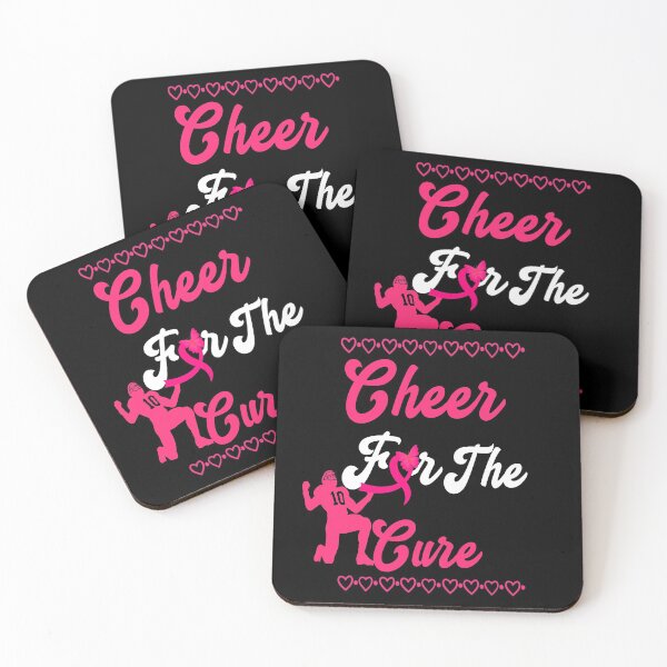 Item preview, Cheer for the cure football fan breast cancer support- Breast cancer awareness football fan designed and sold by Designs Of all kinds.